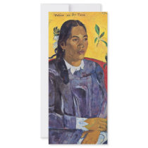 The Woman With The Flower By Gauguin Paul Rack Card