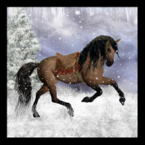 The Wonder Of Winter - Equine Fantasy Art posters
