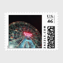 The Wonder Wheel at Night (Coney Is., NY) postage stamps