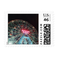 The Wonder Wheel at Night (Coney Is., NY) postage