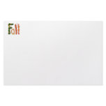 The word " Fall " written in leaf graphics Personalized Stationery