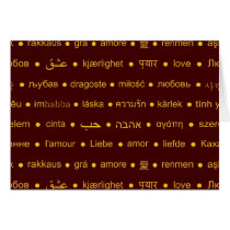 The Word Love In Many Languages Greeting Card!