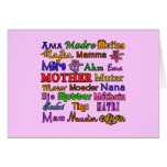 The Word Mother in Many Languages Greeting Cards