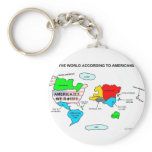The World According to Americans Key Chain