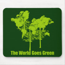 The World Goes Green Mousepad by tshirtdujour The World Goes Green Mousepad