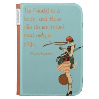 The World is a book Kindle Keyboard Covers