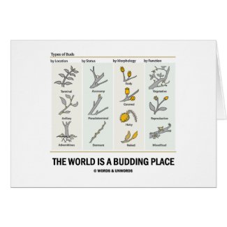The World Is A Budding Place (Types Of Buds) Greeting Card