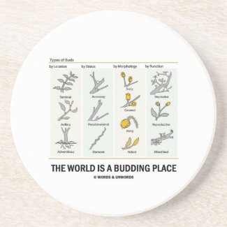 The World Is A Budding Place (Types Of Buds) Drink Coasters