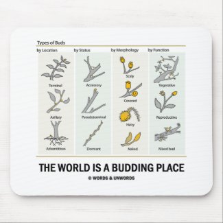 The World Is A Budding Place (Types Of Buds) Mousepads
