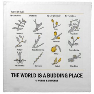 The World Is A Budding Place (Types Of Buds) Cloth Napkin