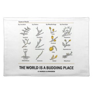 The World Is A Budding Place (Types Of Buds) Placemats