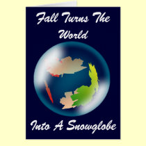 The world is a snowglobe cards