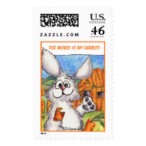 The world is my carrot! custom postage