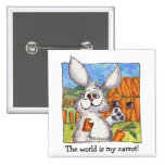 The World Is My Carrot Rabbit Lapel Pin