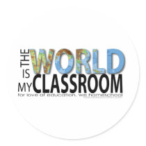 The World is My Classroom Round Stickers