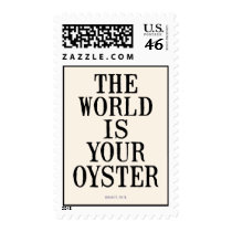 THE WORLD IS YOUR OYSTER postage by TheLoveShop THE WORLD IS YOUR OYSTER postage