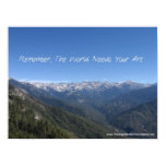 Let this important reminder from The Organized Artist Company inspire your art! Samantha Bennett's photo of Kings Canyon National Park, CA combines a beautiful image & heart-lifting words. Makes a perfect gift for the creative person in your life. The World Needs Your Art Posters