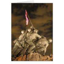 The World War II Iwo Jima Memorial Arlington VA Greeting Cards