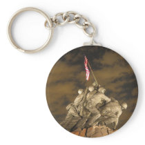The World War II Iwo Jima Memorial Arlington VA Key Chains