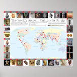 The World's Ancient Cultures in Danger Map Poster