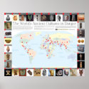 The World's Ancient Cultures in Danger map posters