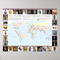 The World's Ancient Cultures in Danger map Print