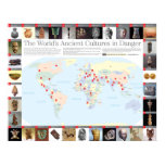 The World's Ancient Cultures in Danger map posters