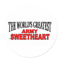 The World's Greatest Army Sweetheart stickers
