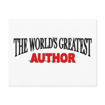 The World's Greatest Author postcards by theworldsgreatest The World's Greatest Author postcards