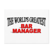 The World's Greatest Bar Manager postcards