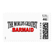 The World's Greatest Barmaid Postage Stamp