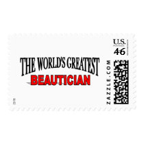 The World's Greatest Beautician postage by theworldsgreatest The World's Greatest Beautician postage