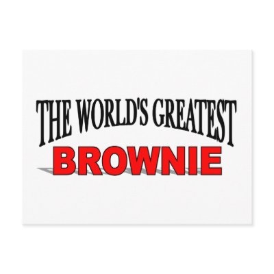 The World's Greatest Brownie Postcard by theworldsgreatest