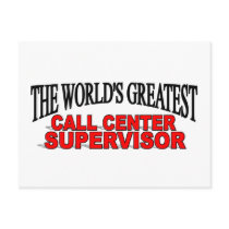 The World's Greatest Call Center Supervisor postcards