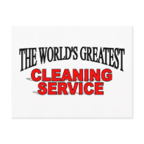 The World's Greatest Cleaning Service postcards