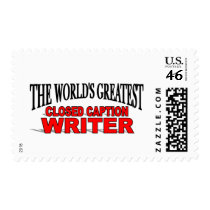 The World's Greatest Closed Caption Writer postage
