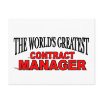The World's Greatest Contract Manager postcards by theworldsgreatest The World's Greatest Contract Manager postcards