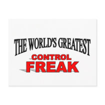 The World's Greatest Control Freak postcards