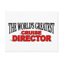 The World's Greatest Cruise Director postcards