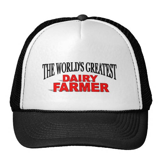 The World's Greatest Dairy Farmer Trucker Hat Zazzle