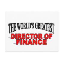 The World's Greatest Director of Finance postcards