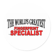 The World's Greatest Fingerprint Specialist stickers
