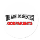 The World's Greatest God Parents Round Sticker