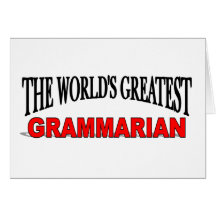 The World's Greatest Grammarian Cards