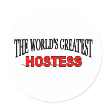 The World's Greatest Hostess stickers