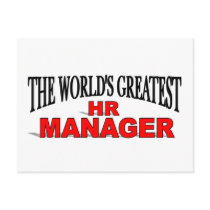 The World's Greatest HR Manager postcards