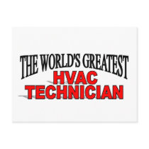 The World's Greatest HVAC Technician postcards by theworldsgreatest The World's Greatest HVAC Technician postcards