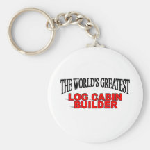 The World's Greatest Log Cabin Builder Key Chains