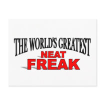 The World's Greatest Neat Freak postcards