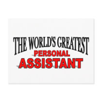 The World's Greatest Personal Assistant Post Card